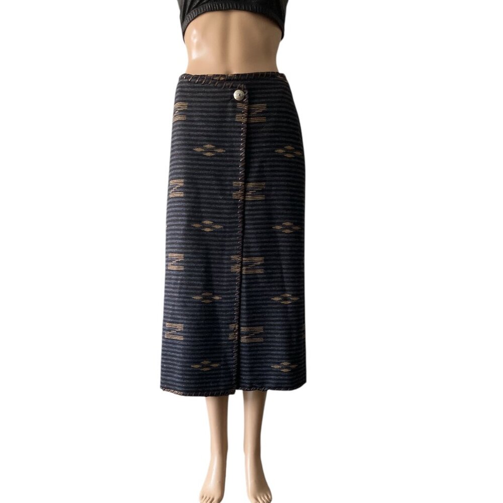 Vintage Lauren Ralph Lauren Southwest Wool Wrap Size 4P Skirt